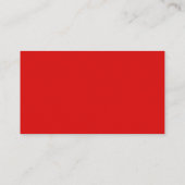 Carte De Visite Rayures Rouges Blanches & Code QR & Icônes Réseaux (Dos)