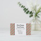 Carte De Visite Rayures rouges, blanches et vertes (Debout devant)
