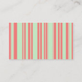 Carte De Visite rayures vert rétro (Dos)