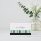 Carte De Visite Rayures Vertes Cool (Debout devant)