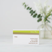Carte De Visite Rayures vertes et Brown (Debout devant)