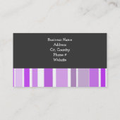 Carte De Visite Rayures Violet Brillantes (Dos)