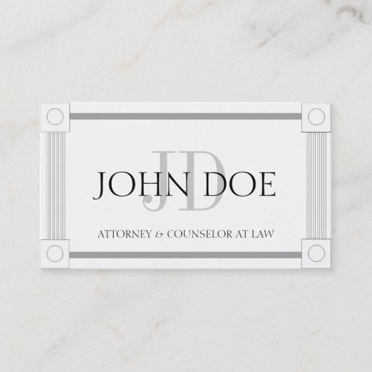 Carte De Visite Rayures W/W de colonnes de mandataire (Devant)