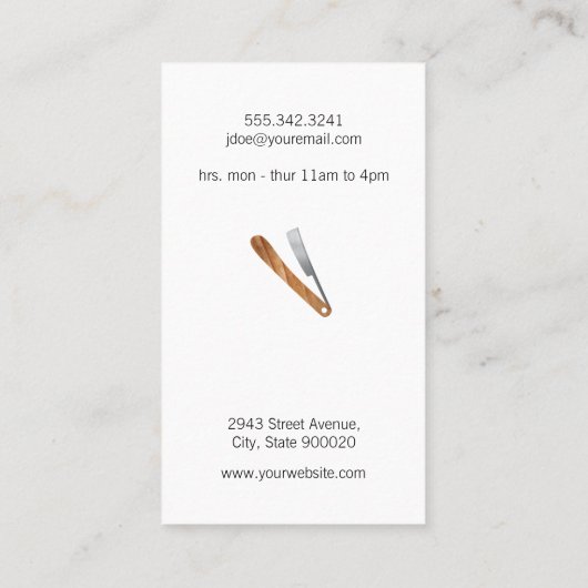 Carte De Visite Razor (Dos)