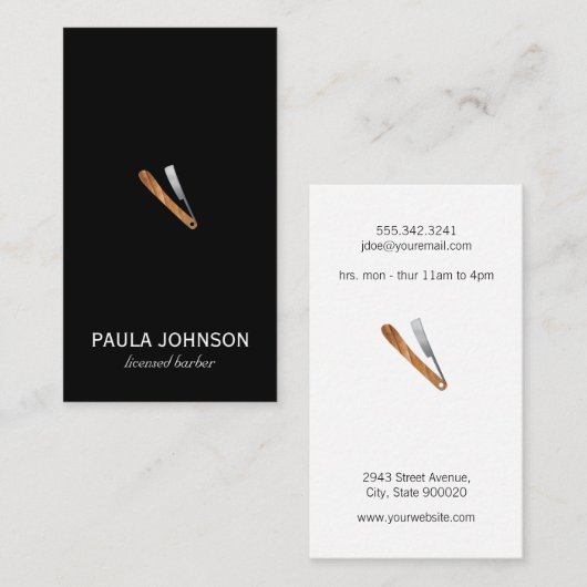 Carte De Visite Razor (Devant / Derrière)