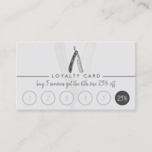 Carte De Visite Razor Barber Coiffure Coiffeur Frappe Loyauté