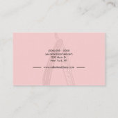 Carte De Visite Razor Barber Elegant rose chic (Dos)
