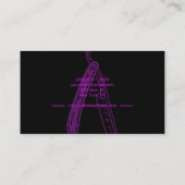 Carte De Visite Razor Barber shop noir violet (Dos)