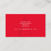 Carte De Visite Razor Barber Shop Rouge (Dos)