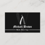 Carte De Visite Razor mobile Barber shop retro (Devant)
