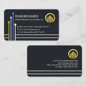 Carte De Visite Reaching Out Orbits Business Owner (Devant / Derrière)