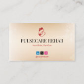 Carte De Visite Réadaptation cardio-pulmonaire | Rouge clair (Dos)