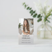 Carte De Visite Real Estate Agent Luxury Metallic Photo  (Debout devant)