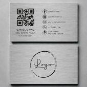 Carte De Visite Real Estate Agent Metal QR Code