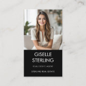 Carte De Visite Real Estate Agent Metallic Gold Photo  (Devant)