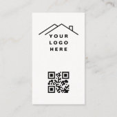 Carte De Visite  Real Estate Agent  Neutral Photo Logo QR Code (Dos)