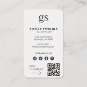 Carte De Visite Real Estate Agent Photo QR Code Professional (Dos)