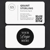 Carte De Visite Real Estate Agent QR Code Logo Professional