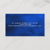 Carte De Visite Real Estate Agent Silver House Diamonds Royal Blue (Dos)