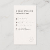 Carte De Visite Real Estate Broker Blush Pink Minimalist Modern (Dos)