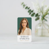 Carte De Visite Real Estate Broker Emerald Green Gold  (Debout devant)