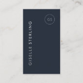 Carte De Visite Real Estate Broker Luxury Navy Blue Elegant Modern (Devant)