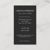 Carte De Visite Real Estate Broker Photo Professional (Dos)