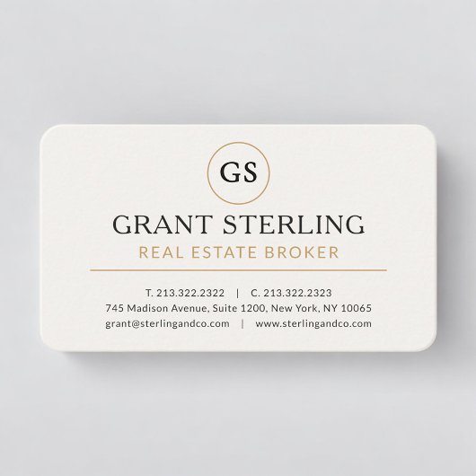 Carte De Visite Real Estate Broker Professional