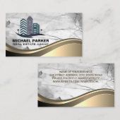 Carte De Visite Real Estate Buildings Logo | Marble Stone (Devant / Derrière)
