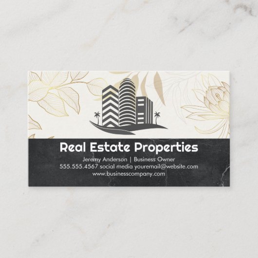 Carte De Visite Real Estate Buildings | Property (Devant)