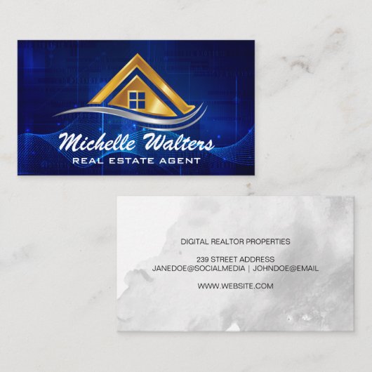 Carte De Visite Real Estate Logo | Property Rentals (Devant / Derrière)