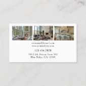 Carte De Visite Real Estate Photo White House Kitchen Fireplace (Dos)