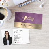 Carte De Visite real estate professional realtor key add photo bus