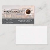 Carte De Visite Real Estate Property | Cup of Coffee (Devant / Derrière)