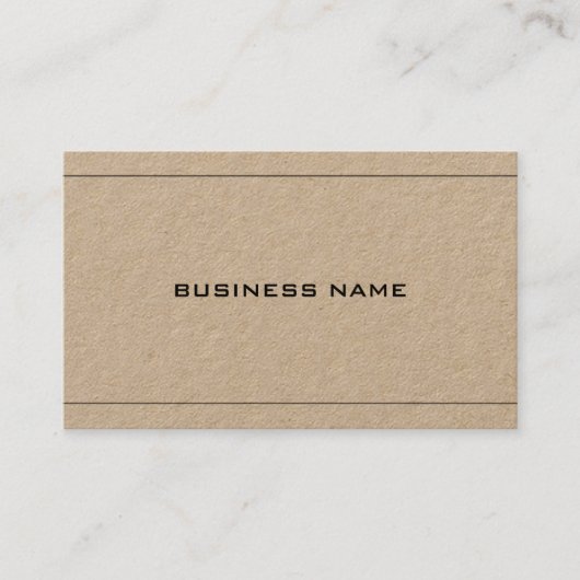 Carte De Visite Real Kraft Paper Creative Professional Company (Devant)