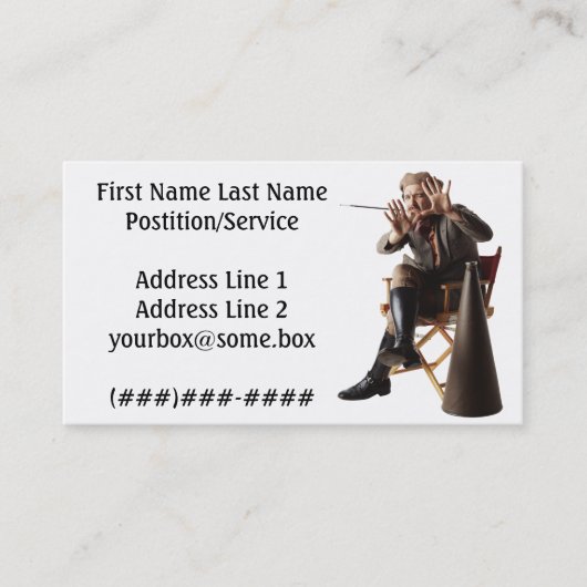 Carte De Visite Réalisateur (Devant)