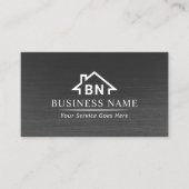 Carte De Visite Réalisateur de logo Monogramme de maison immobiliè (Devant)