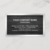 Carte De Visite Réalisateur de photo immobilier en argent gris (Dos)