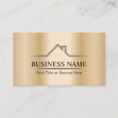 Carte De Visite Réalisateur d'or moderne immobilier (Devant)