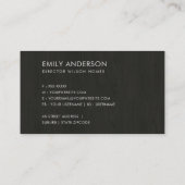 CARTE DE VISITE RÉALISATEUR IMMOBILIER FLORAL DE KRAFT (Dos)