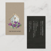 CARTE DE VISITE RÉALISATEUR IMMOBILIER FLORAL DE KRAFT (Devant / Derrière)