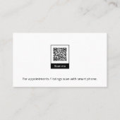 Carte De Visite Réalisateur | Logo de la maison moderne | Code QR (Dos)