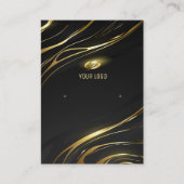 Carte De Visite Realistic elegant Black Gold Hair Earring Display (Devant)