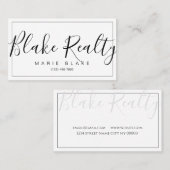 Carte De Visite Réalité professionnelle moderne (Devant / Derrière)