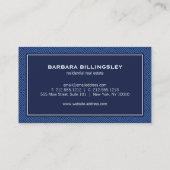 Carte De Visite Réaltor à libellule bleu/blanc, concepteur (Dos)