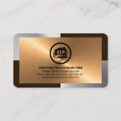 Carte De Visite Réaltor argenté élégant en bronze (Dos)