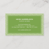 Carte De Visite Réaltor de flamme moderne, Vert immobilier (Dos)