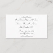 Carte De Visite Realtor de la Maison Blanche (Dos)