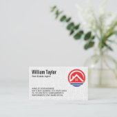 Carte De Visite Realtor House Logo Rouge Blue Design (Debout devant)