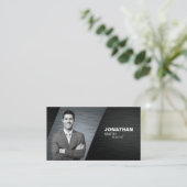 Carte De Visite Realtor, investisseur immobilier, Black Metallic (Debout devant)
